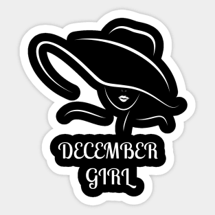 Birthday Gifts for Women December Birthday Women December Girl Sticker